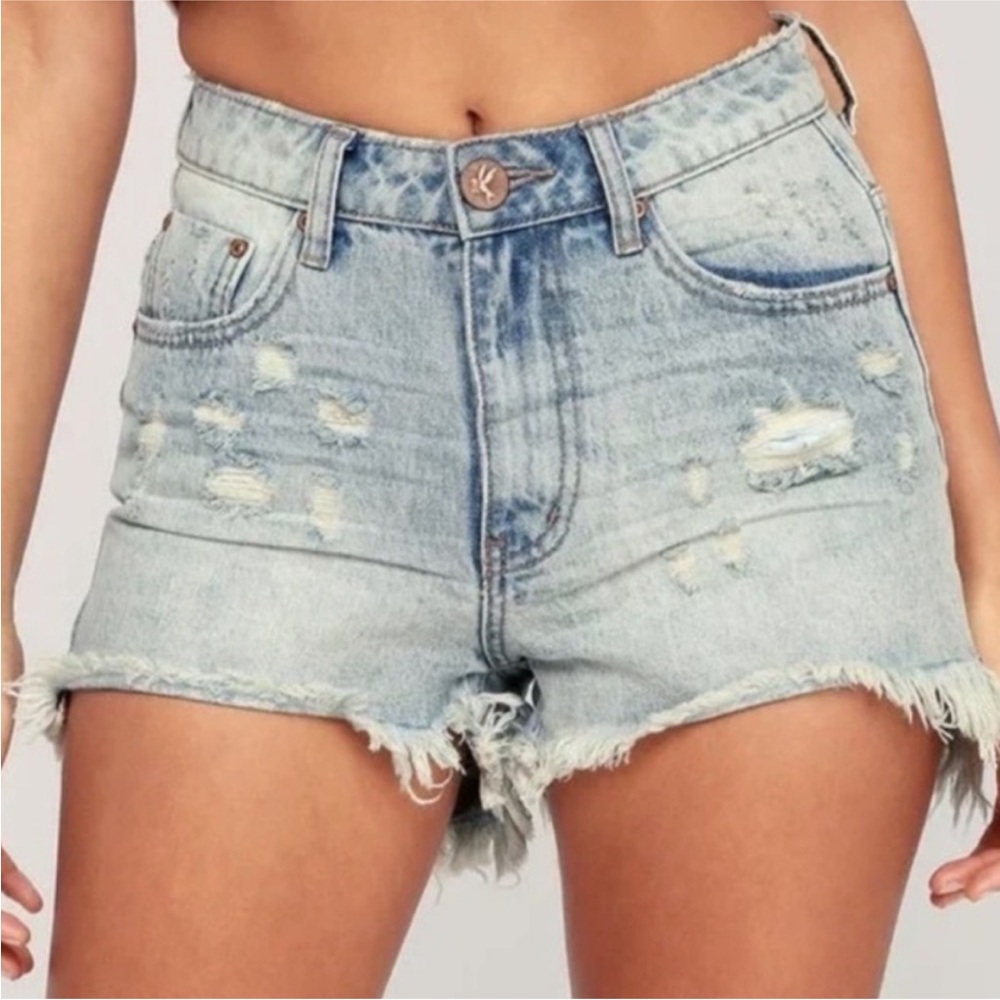 ONE TEASPOON High Waist Bonita Shorts distressed 28